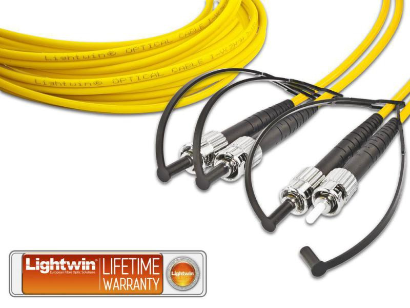 Lightwin LWL-Patchkabel ST-ST, Singlemode, Duplex, 2m