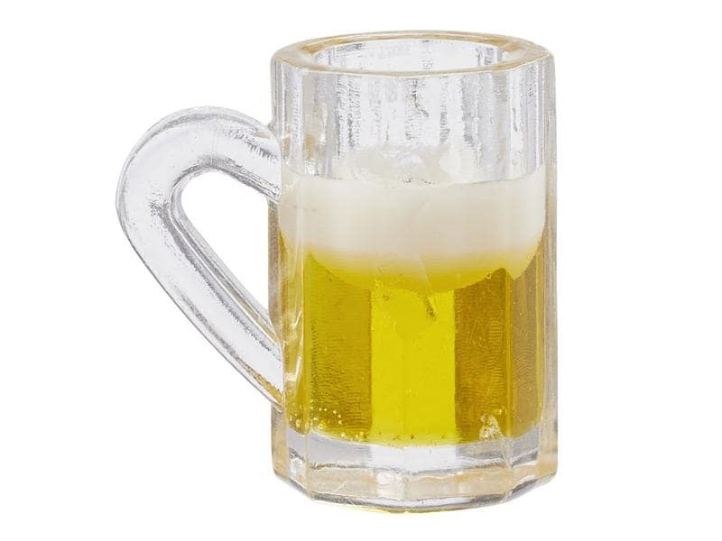 HobbyFun Mini-Utensilien Bierglas 1.5 cm, 2 Stück