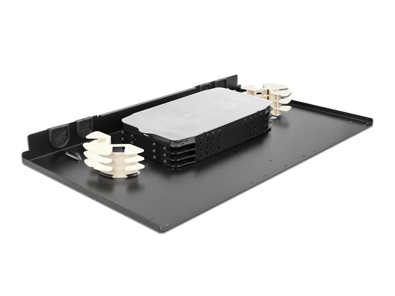 Delock 19 Verteiler Spleißbox für bis 96 Fasern 19 Rack
