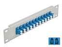 Delock Verteilerplatte 10″ LWL Patchpanel 12 Port LC Duplex grau