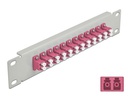 Delock Verteilerplatte 10″ LWL Patchpanel 12 Port LC Duplex grau