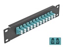 Delock Verteilerplatte 10″ LWL Patchpanel 12 Port LC Duplex schwarz