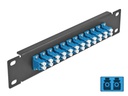 Delock Verteilerplatte 10″ LWL Patchpanel 12 Port LC Duplex schwarz