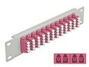 Delock Verteilerplatte 10″ LWL Patchpanel 12 Port LC Quad grau