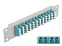 Delock Verteilerplatte 10″ LWL Patchpanel 12 Port LC Quad grau