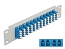 Delock Verteilerplatte 10″ LWL Patchpanel 12 Port LC Quad grau
