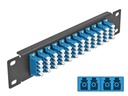 Delock Verteilerplatte 10″ LWL Patchpanel 12 Port LC Quad schwarz
