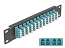 Delock Verteilerplatte 10″ LWL Patchpanel 12 Port LC Quad schwarz