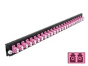Delock Verteilerplatte Frontblende 24 Port LC Duplex OM4 MM violett