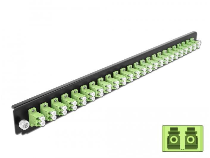 Delock Verteilerplatte Frontblende 24 Port LC Duplex OM5 MM grün