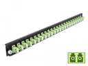 Delock Verteilerplatte Frontblende 24 Port LC Duplex OM5 MM grün