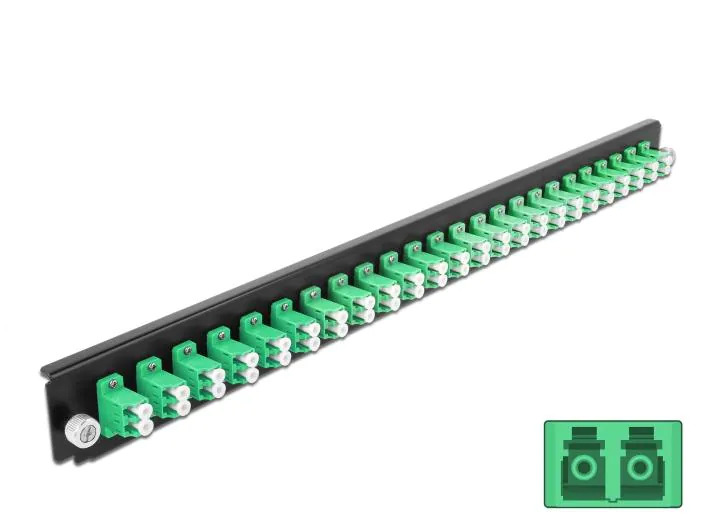 Delock Verteilerplatte Frontblende 24 Port LC Duplex SM grün