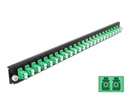 Delock Verteilerplatte Frontblende 24 Port LC Duplex SM grün