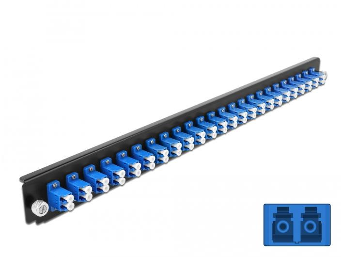 Delock Verteilerplatte Frontblende 24 Port LC Duplex blau
