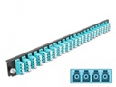 Delock Verteilerplatte Frontblende 24 Port LC Quad OM3 MM aqua
