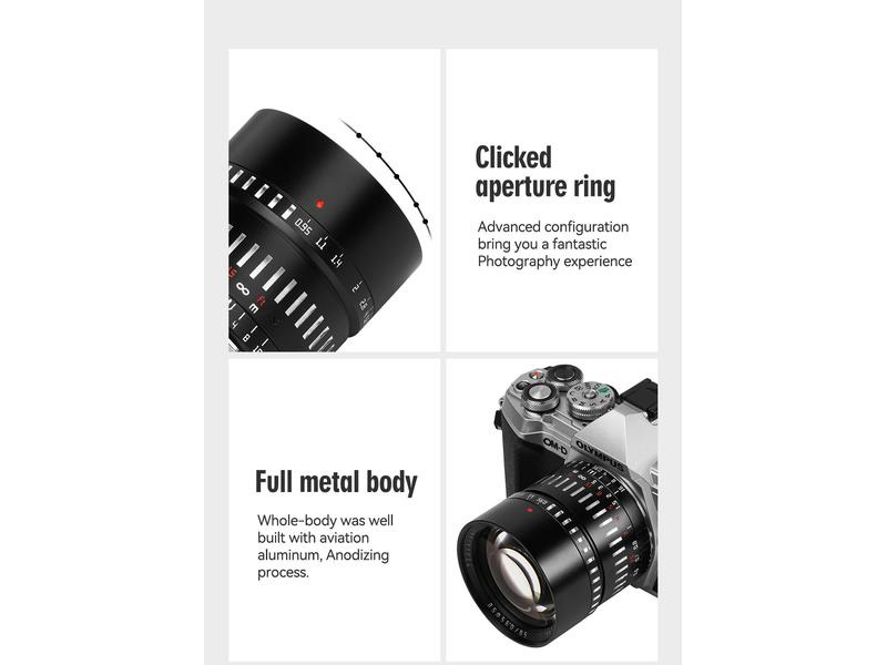 TTArtisan Festbrennweite APS-C 50 mm F0.95 – Fujifilm X-Mount