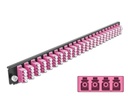 Delock Verteilerplatte Frontblende 24 Port LC Quad OM4 MM violett