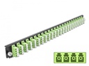 Delock Verteilerplatte Frontblende 24 Port LC Quad OM5 MM grün