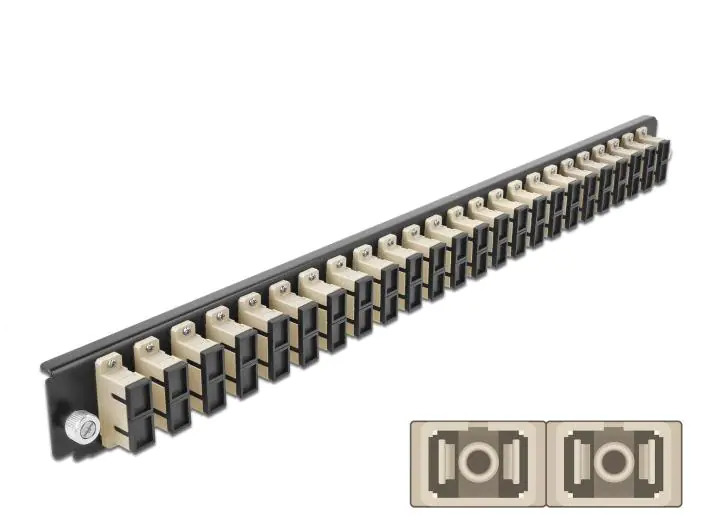 Delock Verteilerplatte Frontblende 24 Port SC Duplex OM2 MM beige