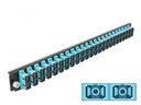 Delock Verteilerplatte Frontblende 24 Port SC Duplex OM3 MM aqua