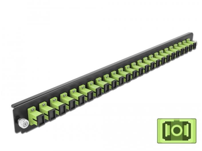 Delock Verteilerplatte Frontblende 24 Port SC Simplex SM lindgrün