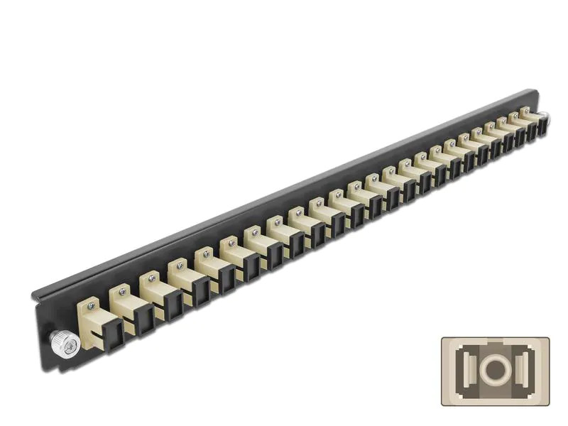 Delock Verteilerplatte Frontblende 24 Port SC Simplex beige