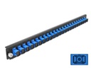 Delock Verteilerplatte Frontblende 24 Port SC Simplex blau 19 Rack