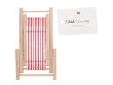 Rico Design Mini-Möbel Liegestuhl 7 x 10 cm 1 Stück, Rot/Weiss