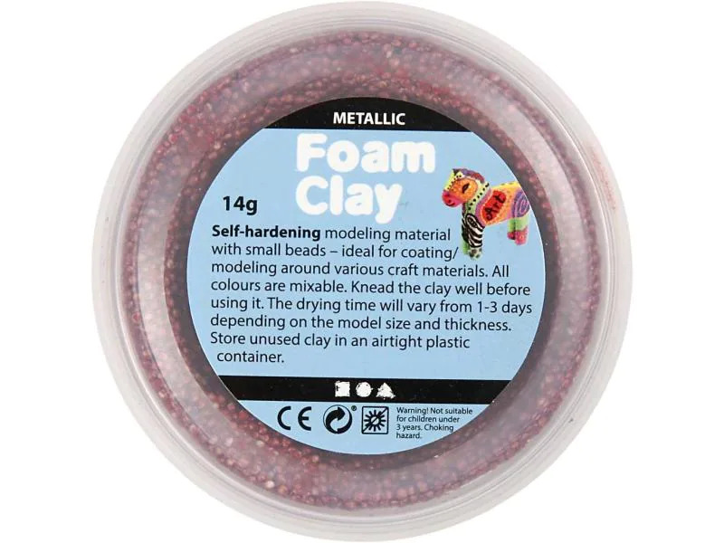 Creativ Company Modellier-Set Foam Clay 6 x 14 g Mehrfarbig