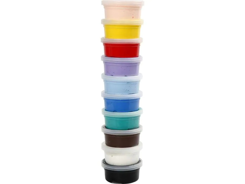 Creativ Company Modellier-Set Silk Clay 10 x 40 g Mehrfarbig