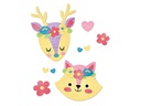 URSUS Moosgummi-Set Glitter Pastell selbstklebend, 10 Stück