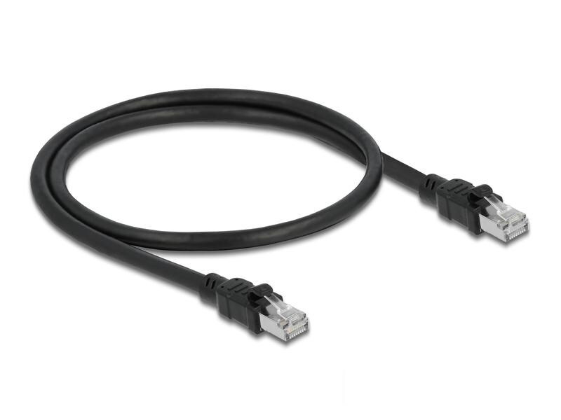 Delock Patchkabel Cat 6A, F/UTP, 0.5 m, Schwarz