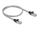 Delock Patchkabel Cat 6A, U/FTP, 0.5 m, Silber