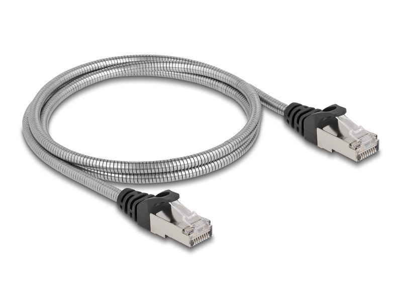 Delock Patchkabel Cat 6A, U/FTP, 1 m, Silber