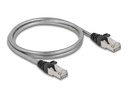 Delock Patchkabel Cat 6A, U/FTP, 1 m, Silber