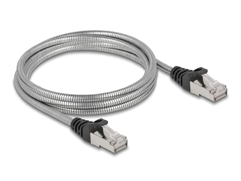 Delock Patchkabel Cat 6A, U/FTP, 2 m, Silber
