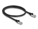 Delock Patchkabel Outdoor Cat 6A, S/FTP, 0.5 m, Schwarz