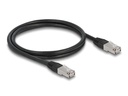 Delock Patchkabel Outdoor Cat 6A, S/FTP, 1 m, Schwarz
