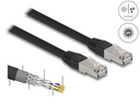 Delock Patchkabel Outdoor Cat 6A, S/FTP, 1 m, Schwarz