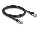 Delock Patchkabel Outdoor Cat 6A, S/FTP, 1 m, Schwarz