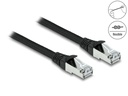 Delock Patchkabel Outdoor Cat 6A, S/FTP, 1 m, Schwarz