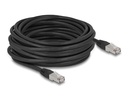 Delock Patchkabel Outdoor Cat 6A, S/FTP, 10 m, Schwarz