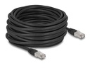 Delock Patchkabel Outdoor Cat 6A, S/FTP, 15 m, Schwarz