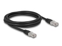 Delock Patchkabel Outdoor Cat 6A, S/FTP, 2 m, Schwarz