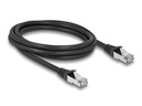 Delock Patchkabel Outdoor Cat 6A, S/FTP, 2 m, Schwarz