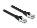 Delock Patchkabel Outdoor Cat 6A, S/FTP, 2 m, Schwarz