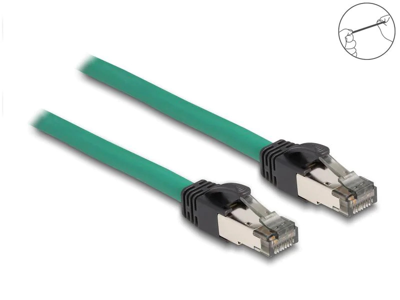 Delock Patchkabel PROFINET Cat 5e, SF/UTP, 3 m, Grün