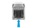 Delock Patchkabel RJ45 zu Keystone Cat 6A, S/FTP, 0.5 m, Schwarz