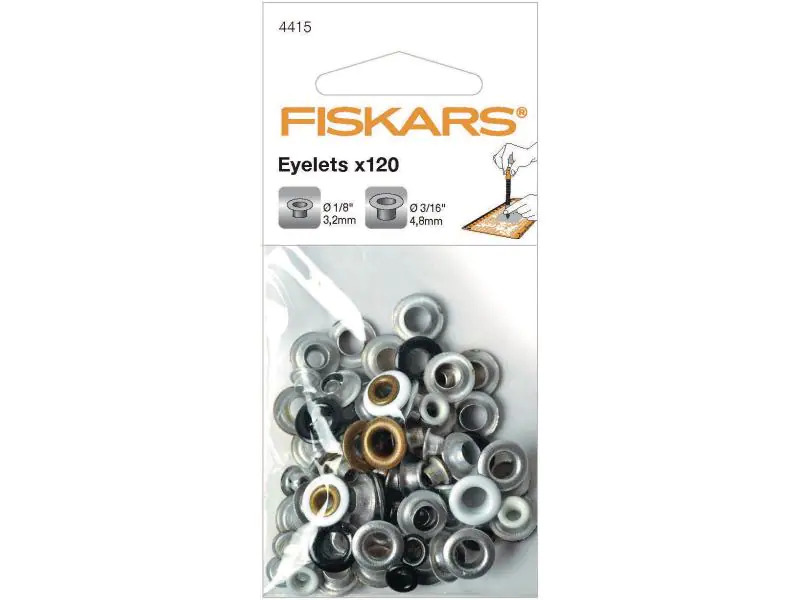 Fiskars Ösenstanzer Ösen 120 Stück Kreis, 3.2 mm