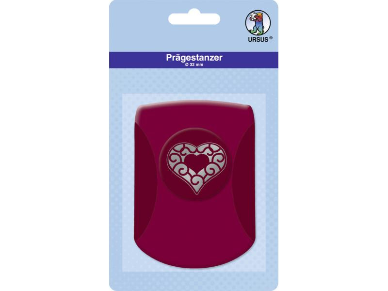 URSUS Prägestanzer Herz/Blume, 32 mm